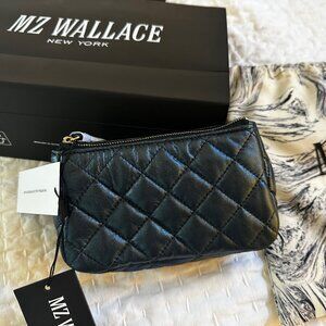 MZ Wallace Midnight Metallic Leather Small Luna Cosmetic